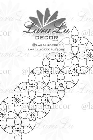 Caminho de mesa 25  110 cm x  37 cm